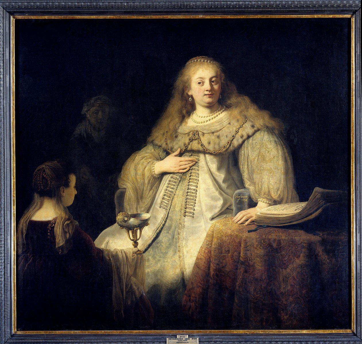 Artemida. Artemida I, królowa miasta Halikarnas w IV wieku p.n.e. (Imperium Roughenidów). Obraz Rembrandta (1606-1669) autorstwa Rembrandt van Rijn