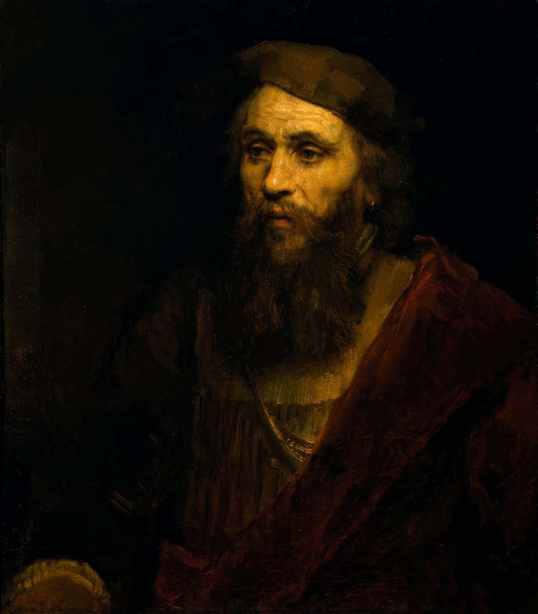 Brodaty mężczyzna w kapeluszu autorstwa Rembrandt van Rijn
