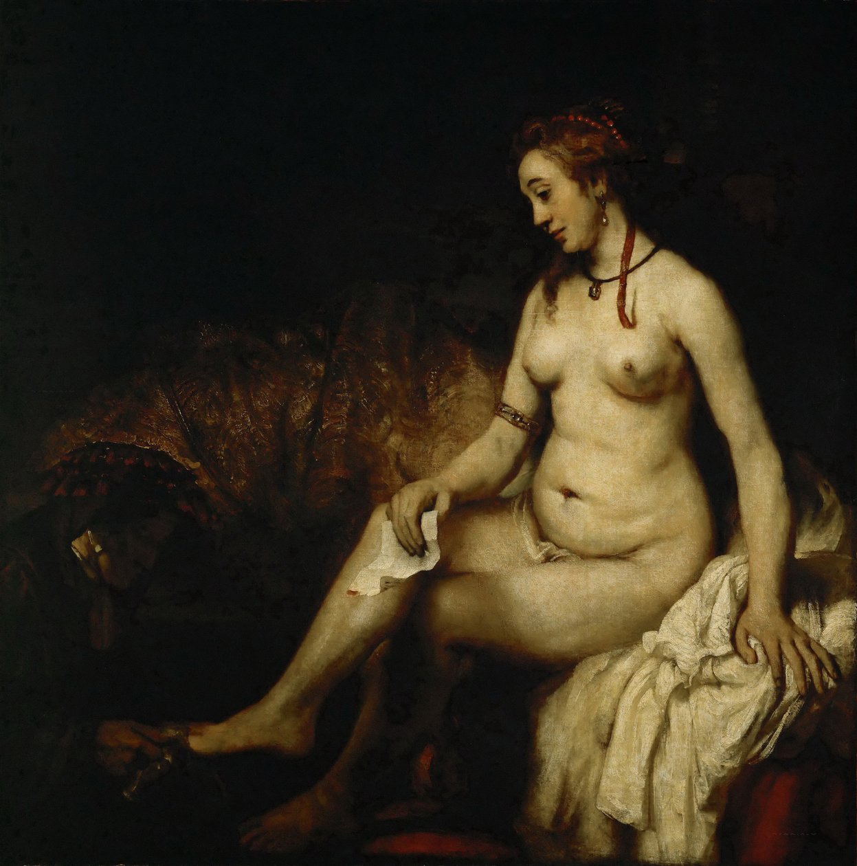 Batszeba w swojej kąpieli Batszeba z listem króla Dawida autorstwa Rembrandt van Rijn