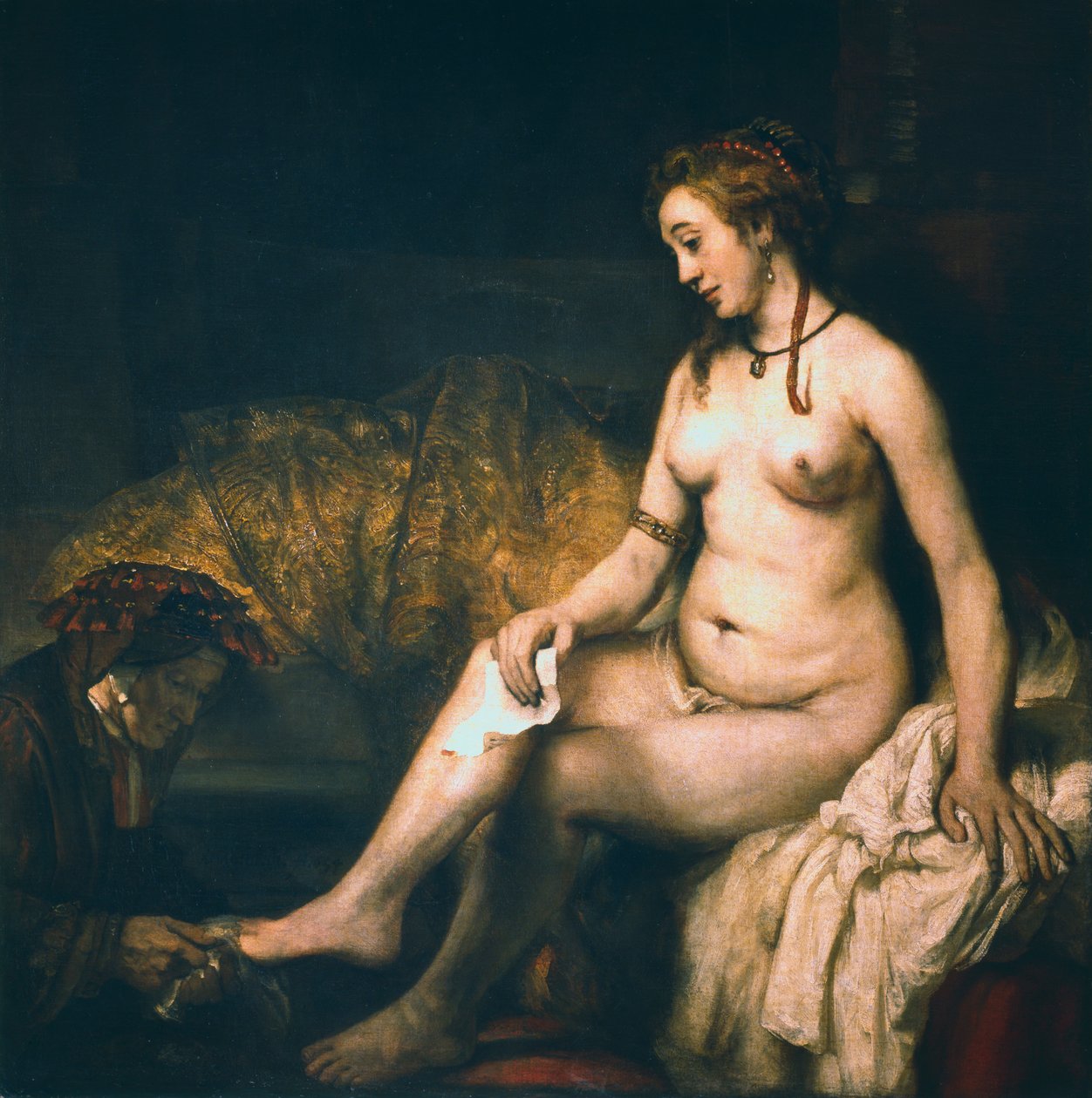 Batszeba w swojej łaźni, 1654. autorstwa Rembrandt van Rijn