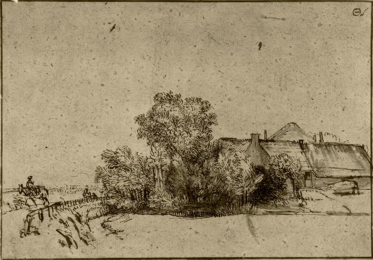 Dom wiejski w Amsteldijk autorstwa Rembrandt van Rijn