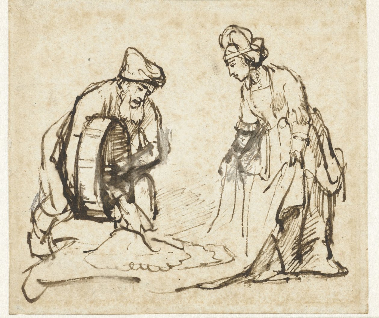 Boaz i Rut autorstwa Rembrandt van Rijn