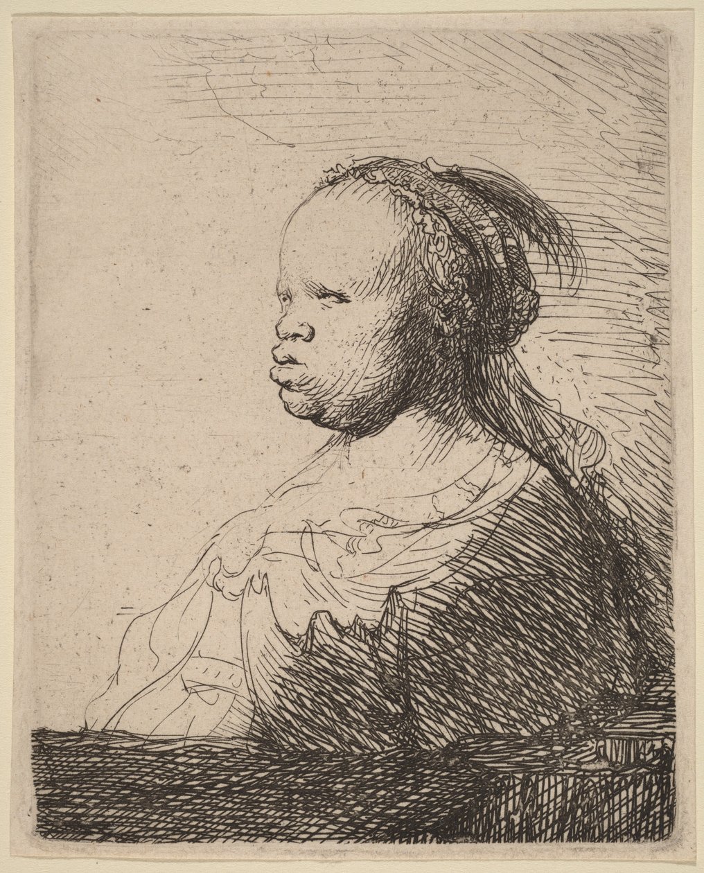 Popiersie afrykańskiej kobiety autorstwa Rembrandt van Rijn