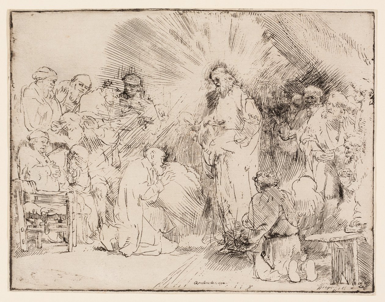 Chrystus ukazujący się apostołom autorstwa Rembrandt van Rijn