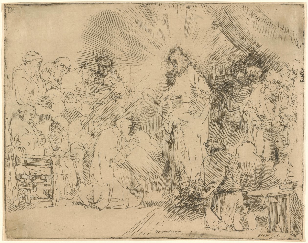 Objawienie się Chrystusa apostołom autorstwa Rembrandt van Rijn