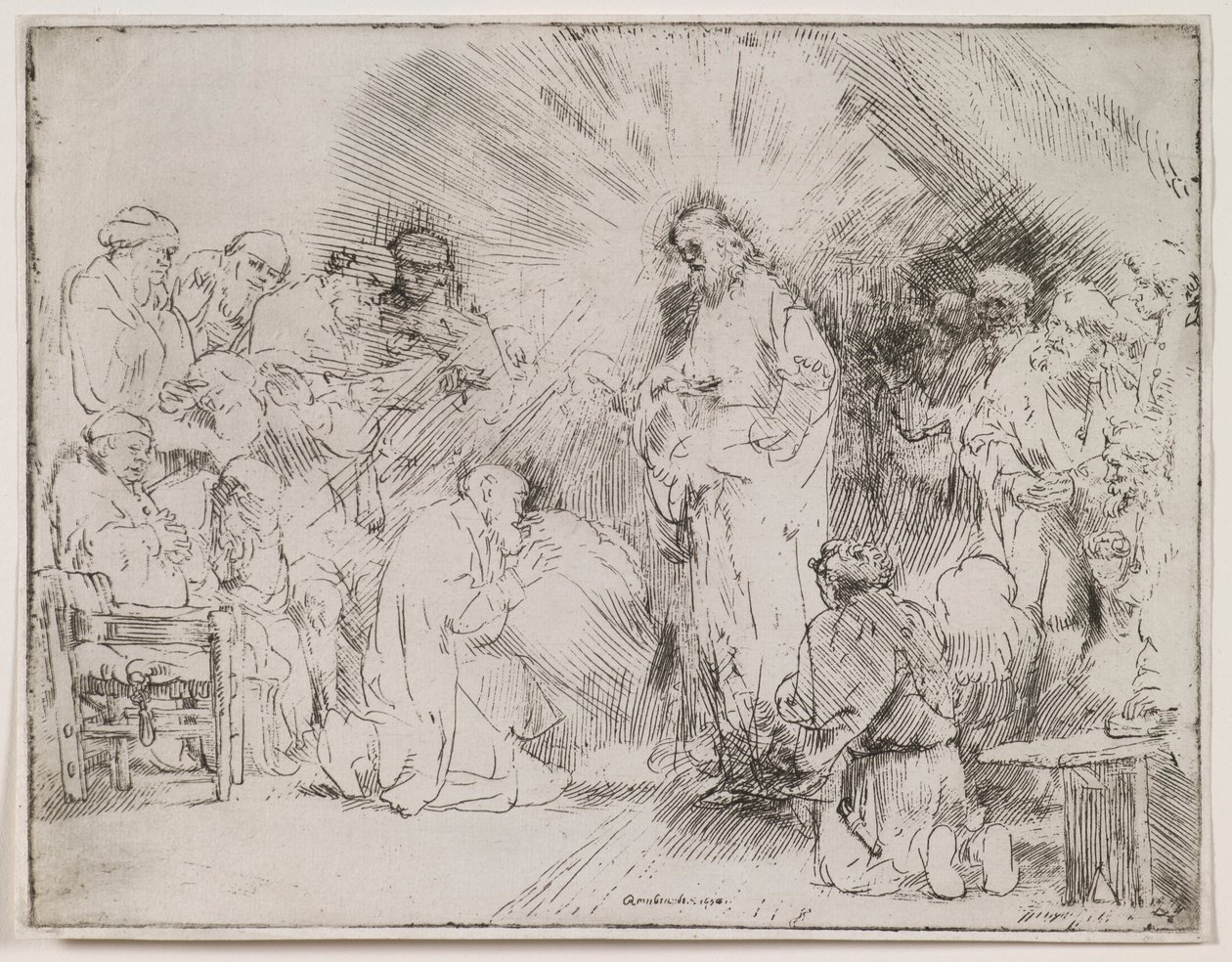 Objawienie się Chrystusa apostołom autorstwa Rembrandt van Rijn