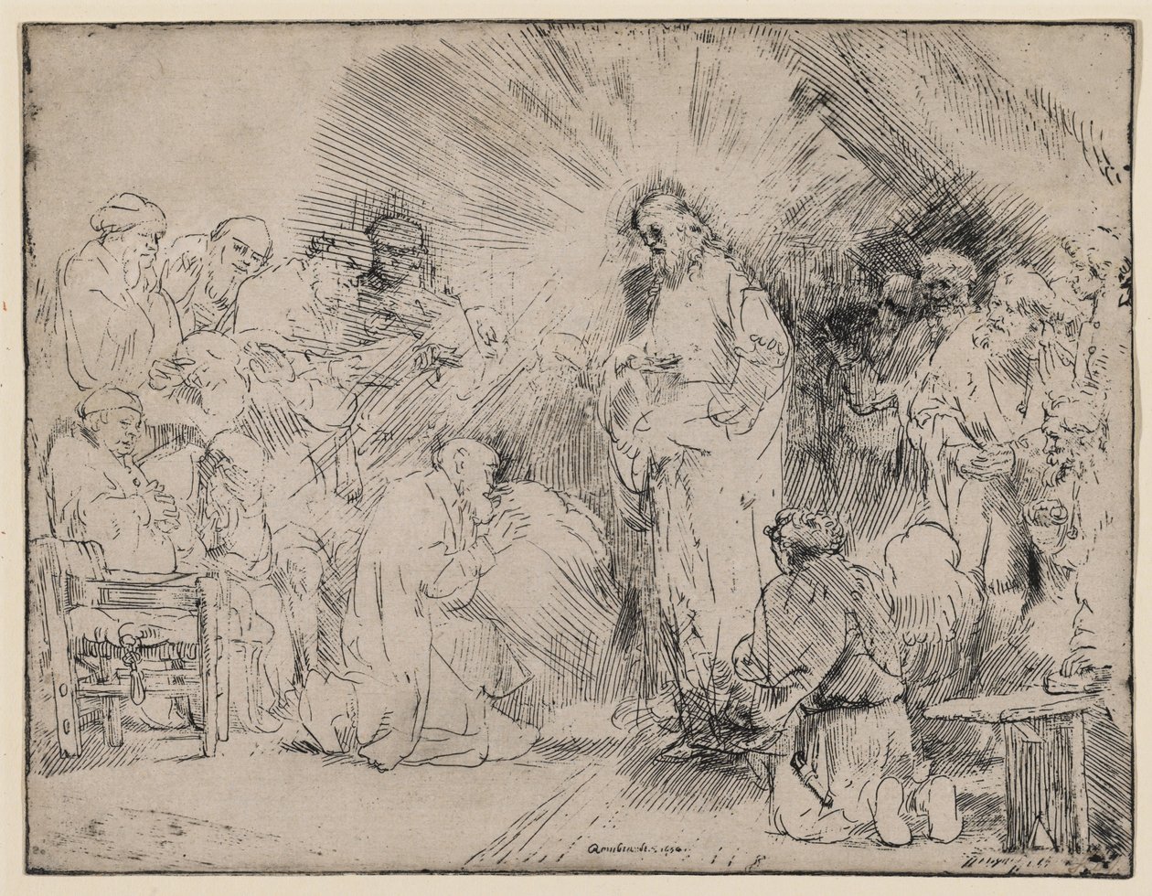 Objawienie się Chrystusa apostołom autorstwa Rembrandt van Rijn