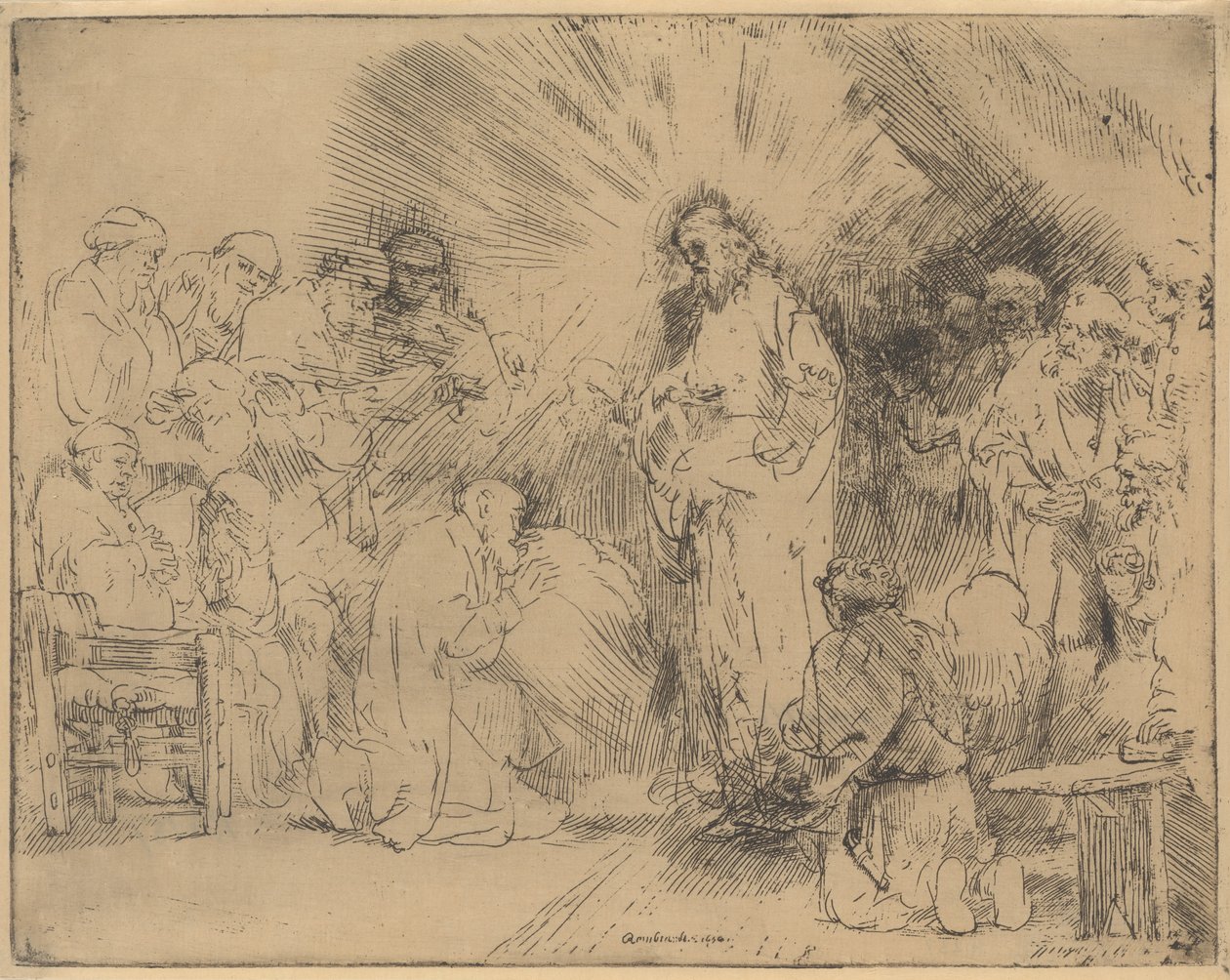 Chrystus ukazujący się apostołom, 1656., 1656. autorstwa Rembrandt van Rijn