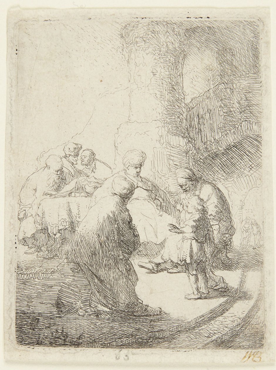 Chrystus spiera się z uczonymi w Piśmie autorstwa Rembrandt van Rijn