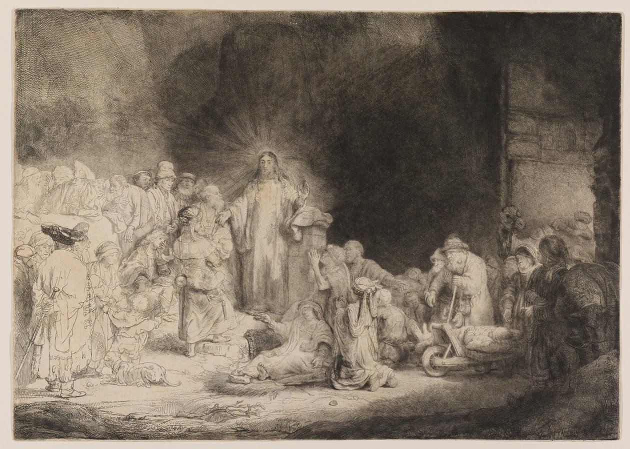 Chrystus uzdrawiający chorych autorstwa Rembrandt van Rijn