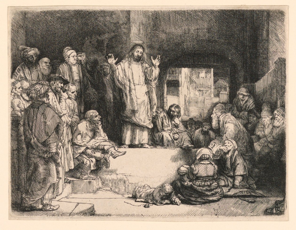 Głoszenie Chrystusa („La Petit Tombe”) autorstwa Rembrandt van Rijn