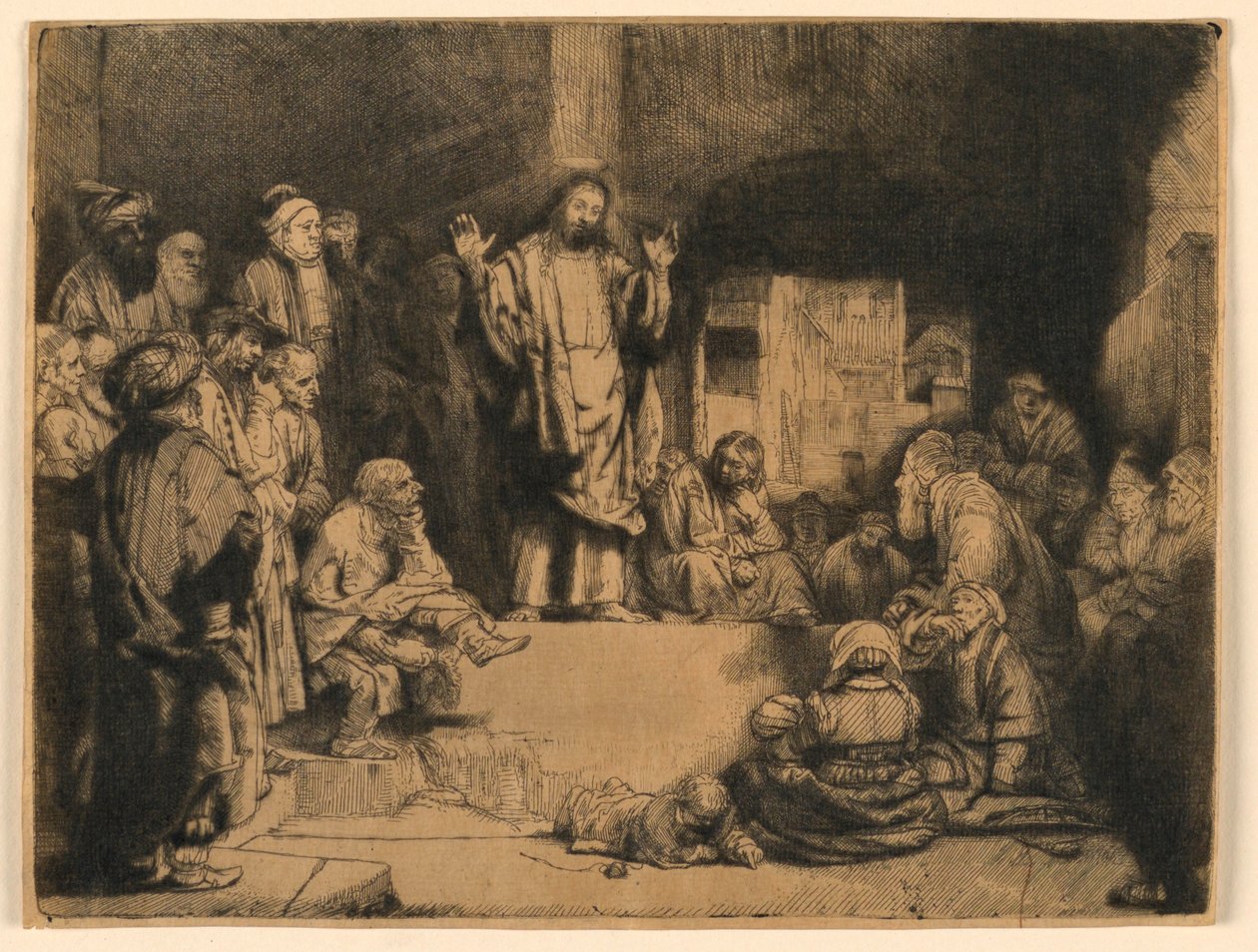 Głoszenie Chrystusa („Mały Grób”) autorstwa Rembrandt van Rijn
