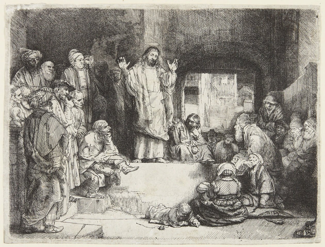 Chrystus głoszący Ewangelię autorstwa Rembrandt van Rijn