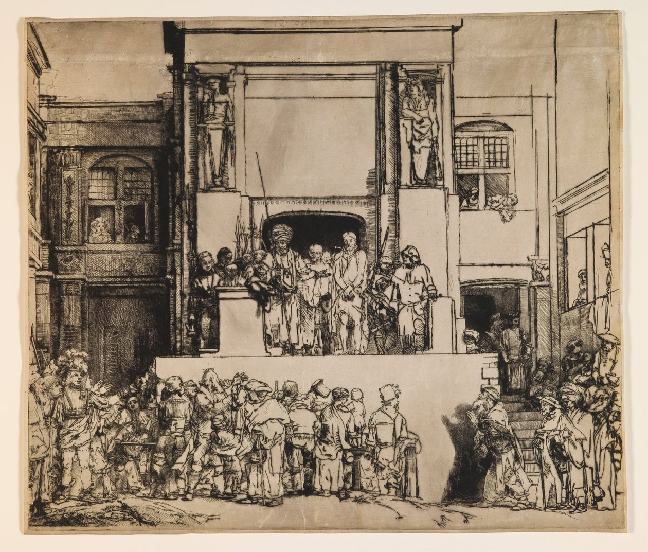 Chrystus przedstawiony ludowi (Ecce Homo) autorstwa Rembrandt van Rijn