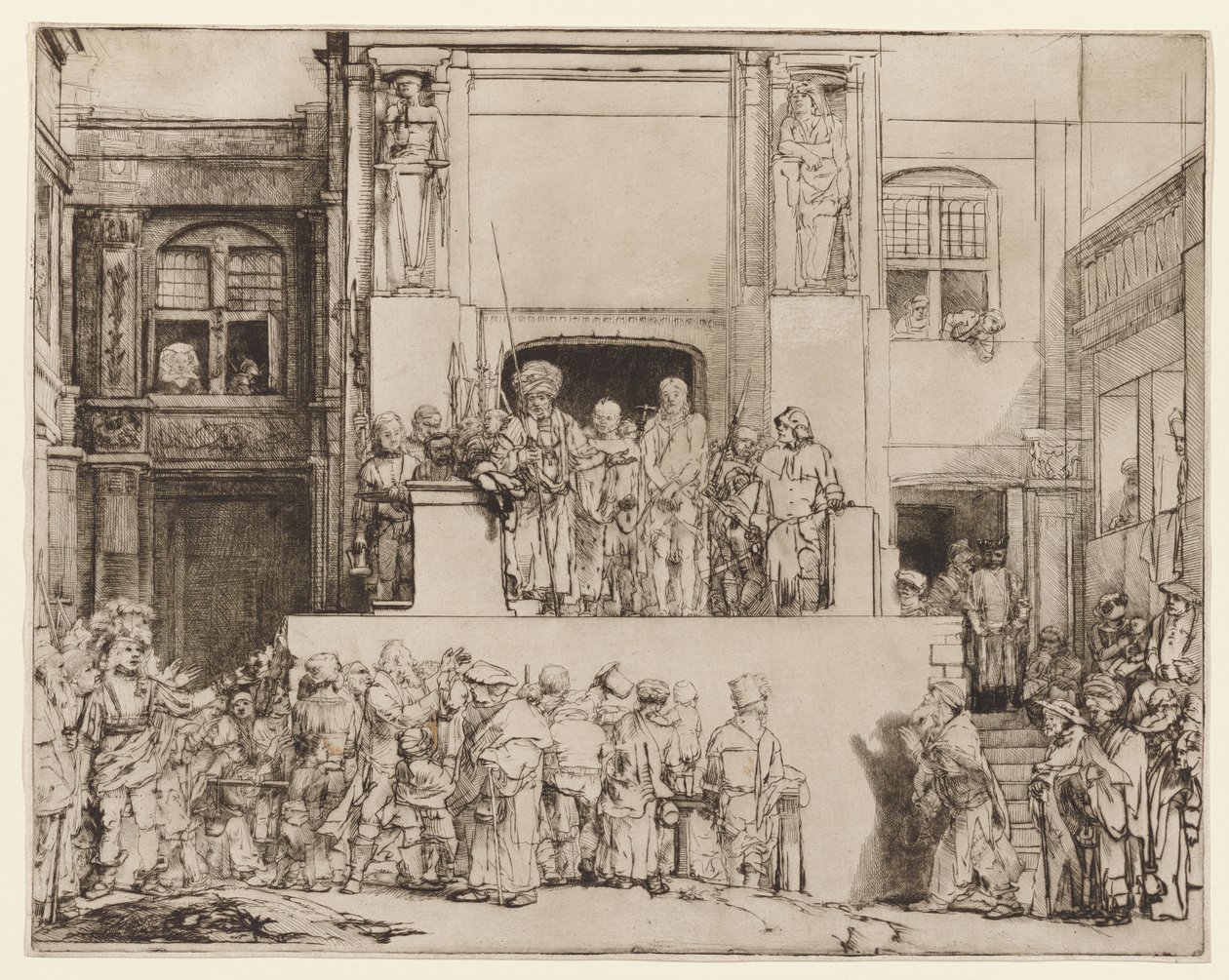Chrystus przedstawiony ludowi (Ecce Homo) autorstwa Rembrandt van Rijn