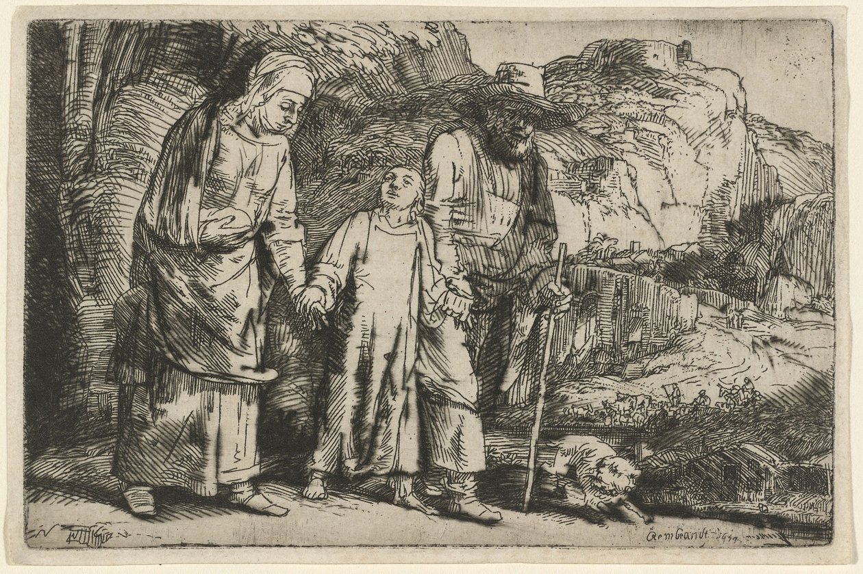 Chrystus wraca ze świątyni z rodzicami autorstwa Rembrandt van Rijn