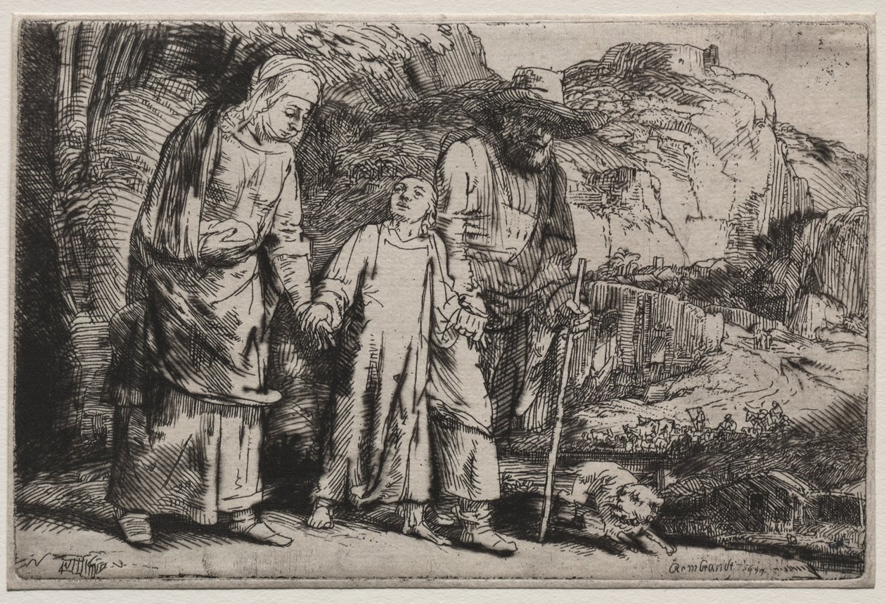 Chrystus powracający ze świątyni z rodzicami, 1654. autorstwa Rembrandt van Rijn