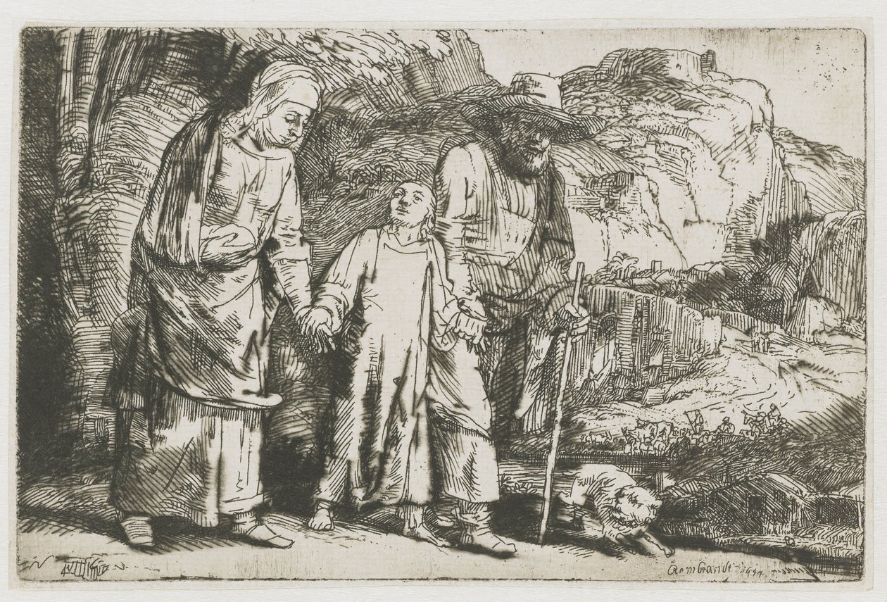 Chrystus powracający ze świątyni z rodzicami Chrystus powracający ze świątyni z rodzicami autorstwa Rembrandt van Rijn
