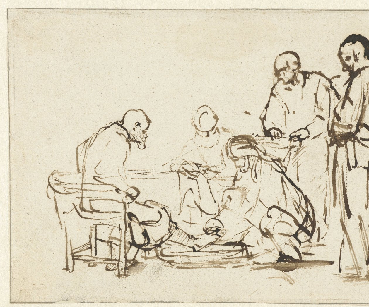 Chrystus myje stopy uczniom autorstwa Rembrandt van Rijn