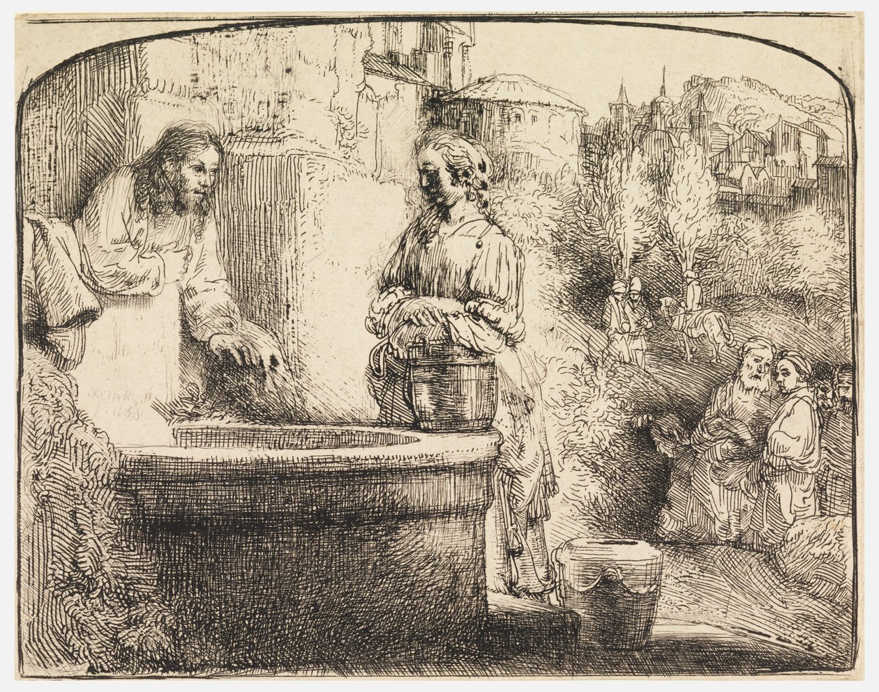 Chrystus i Niewiasta Samarii autorstwa Rembrandt van Rijn
