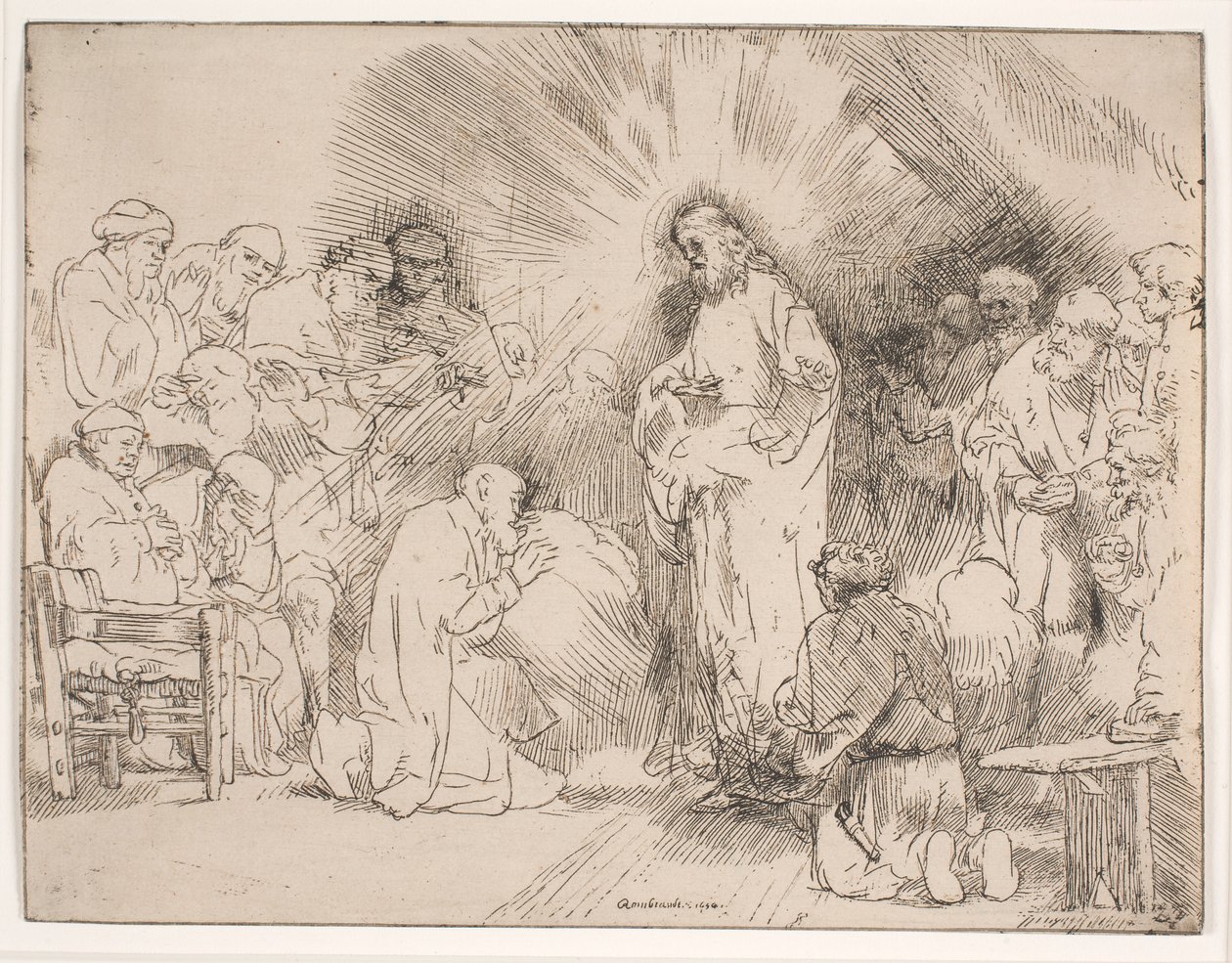 Chrystus ukazujący się apostołom autorstwa Rembrandt van Rijn