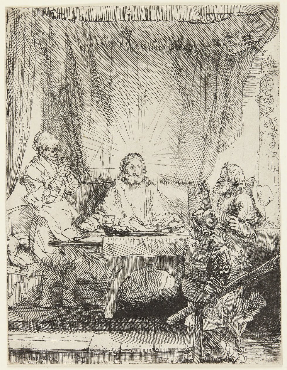 Chrystus w Emaus autorstwa Rembrandt van Rijn