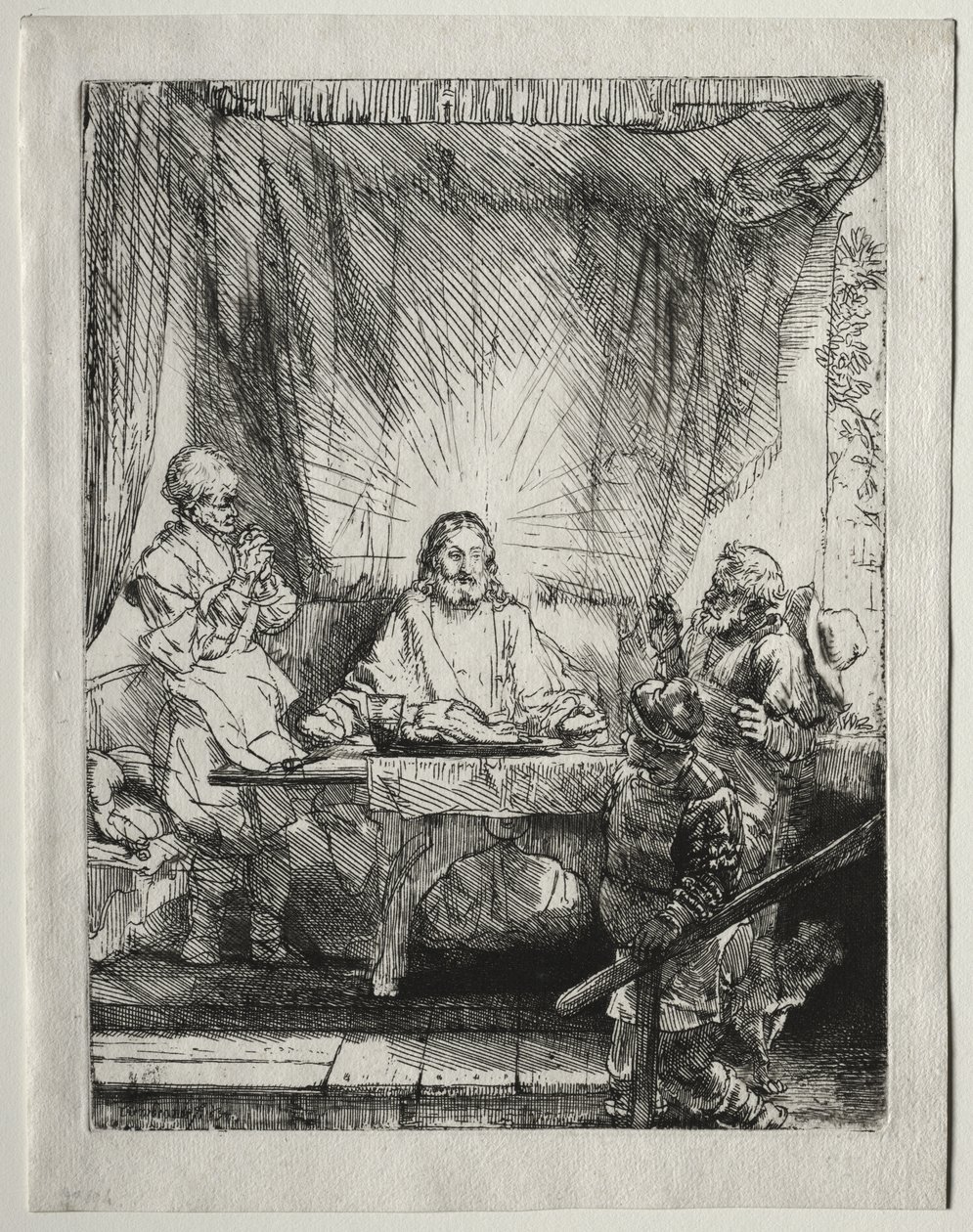 Chrystus w Emaus: większy obraz autorstwa Rembrandt van Rijn