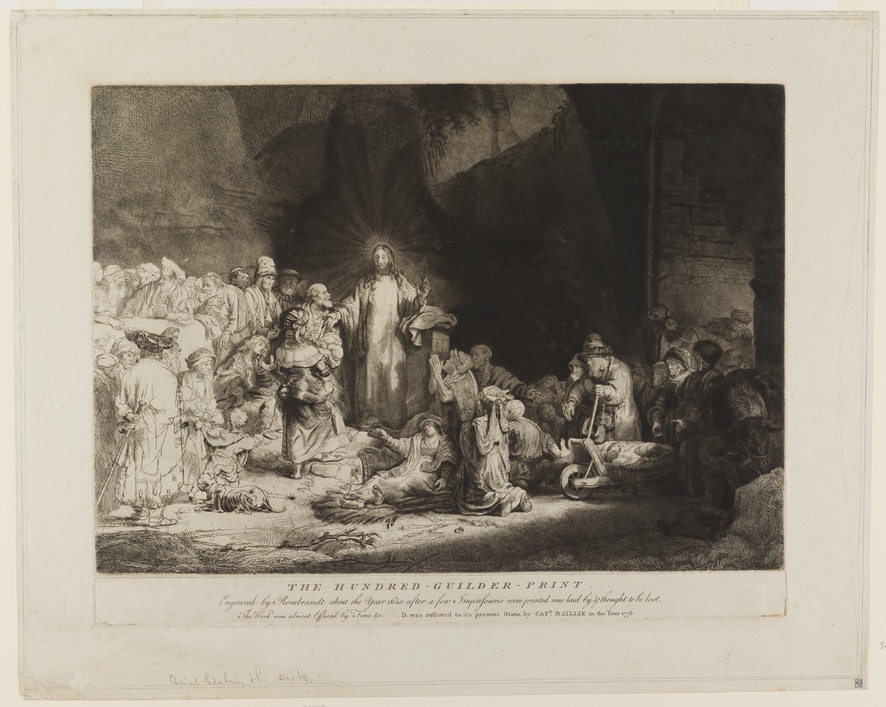 Chrystus w otoczeniu chorych, przyjmujący małe dzieci autorstwa Rembrandt van Rijn