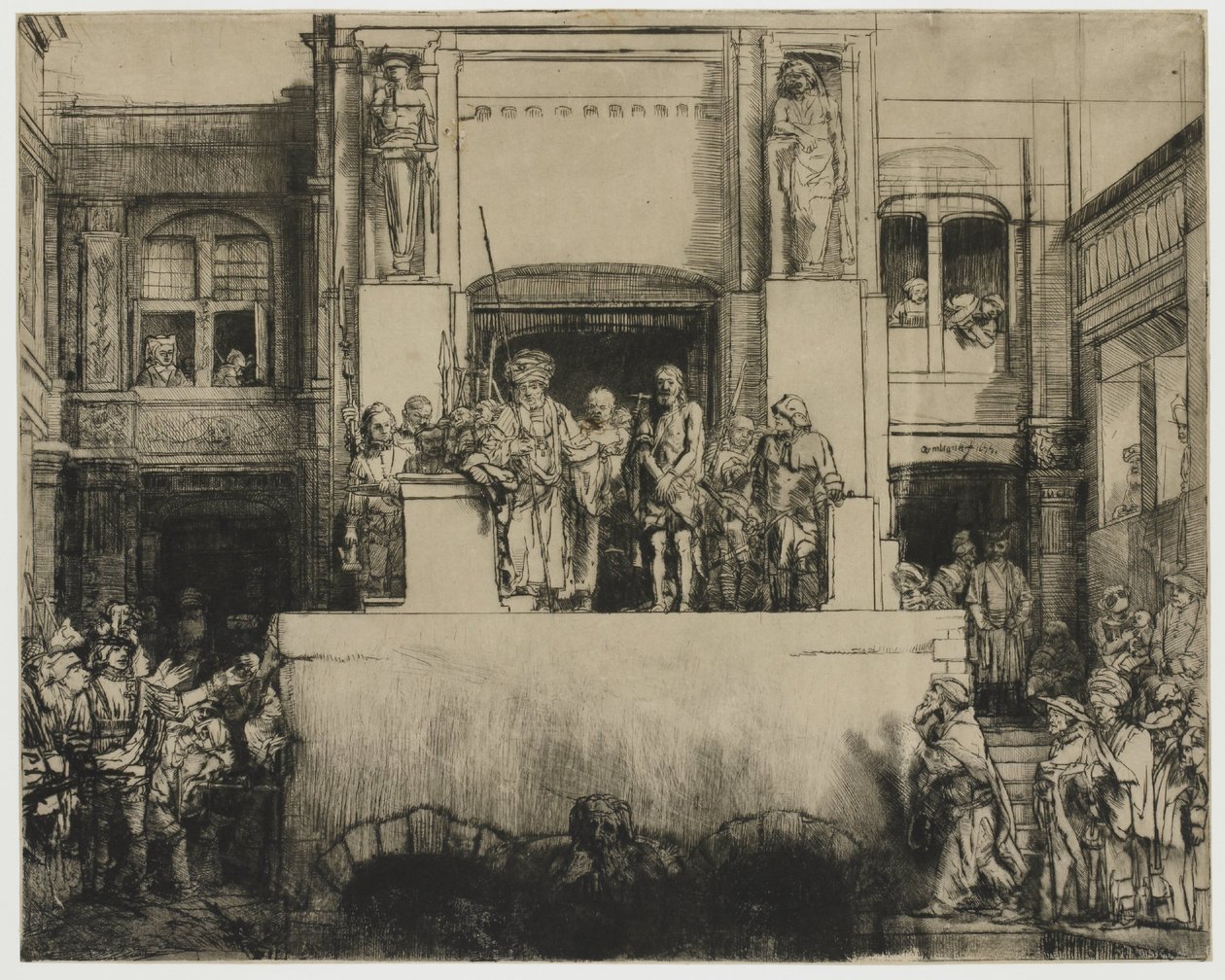 Chrystus pokazany ludowi (Ecce Homo) autorstwa Rembrandt van Rijn
