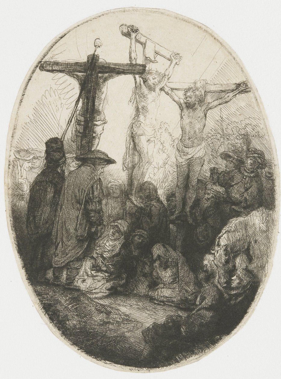 Chrystus ukrzyżowany między dwoma mordercami autorstwa Rembrandt van Rijn