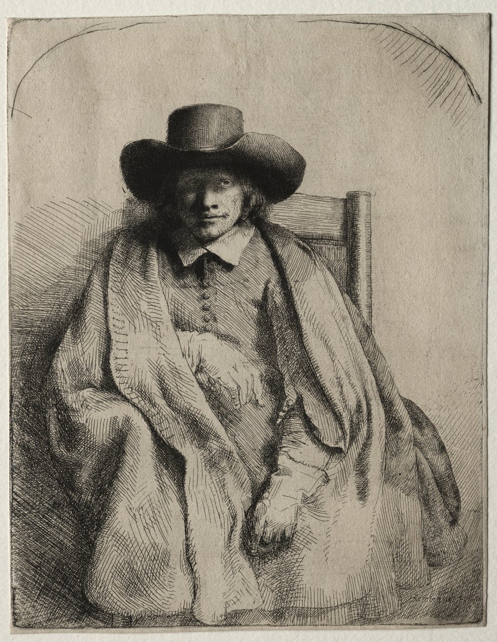 Klemens de Jonghe, handlarz druków, 1651. autorstwa Rembrandt van Rijn