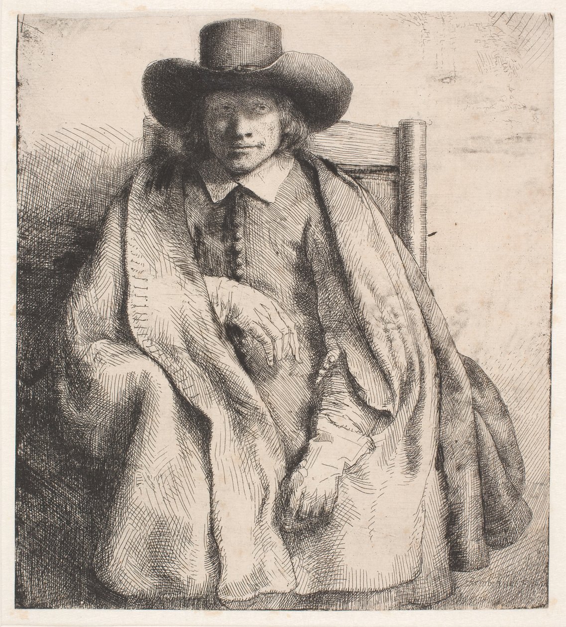Clement de Jonghe, sprzedawca druku autorstwa Rembrandt van Rijn