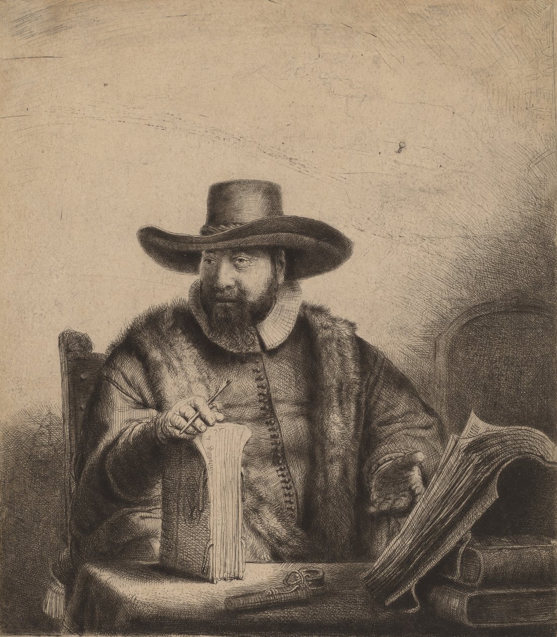 Cornelis Claesz Anslo, 1641. autorstwa Rembrandt van Rijn