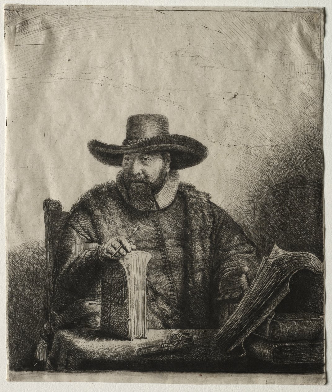 Cornelis Claesz Anslo, menonicki kaznodzieja autorstwa Rembrandt van Rijn