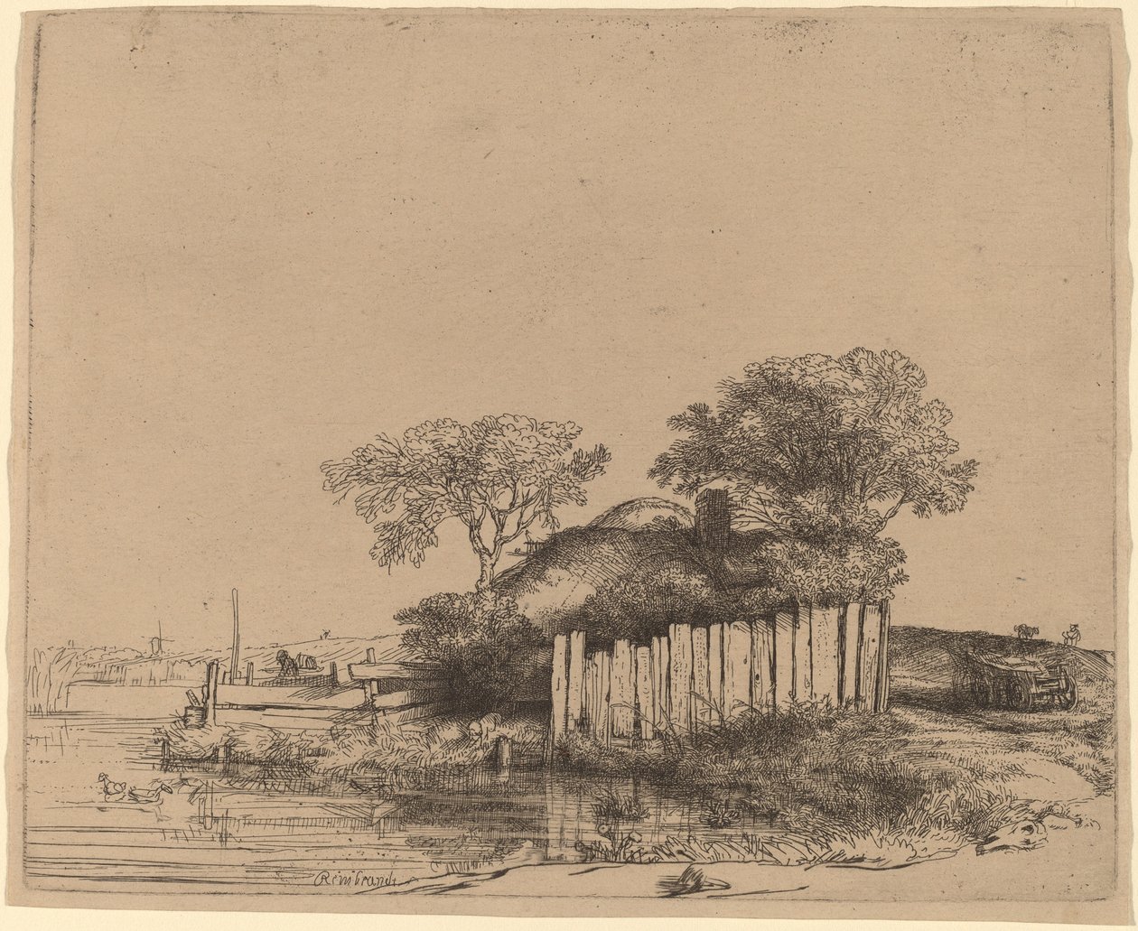 Domek z Białej Paling autorstwa Rembrandt van Rijn