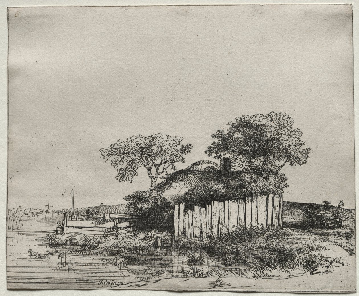 Domek z Białej Paling autorstwa Rembrandt van Rijn