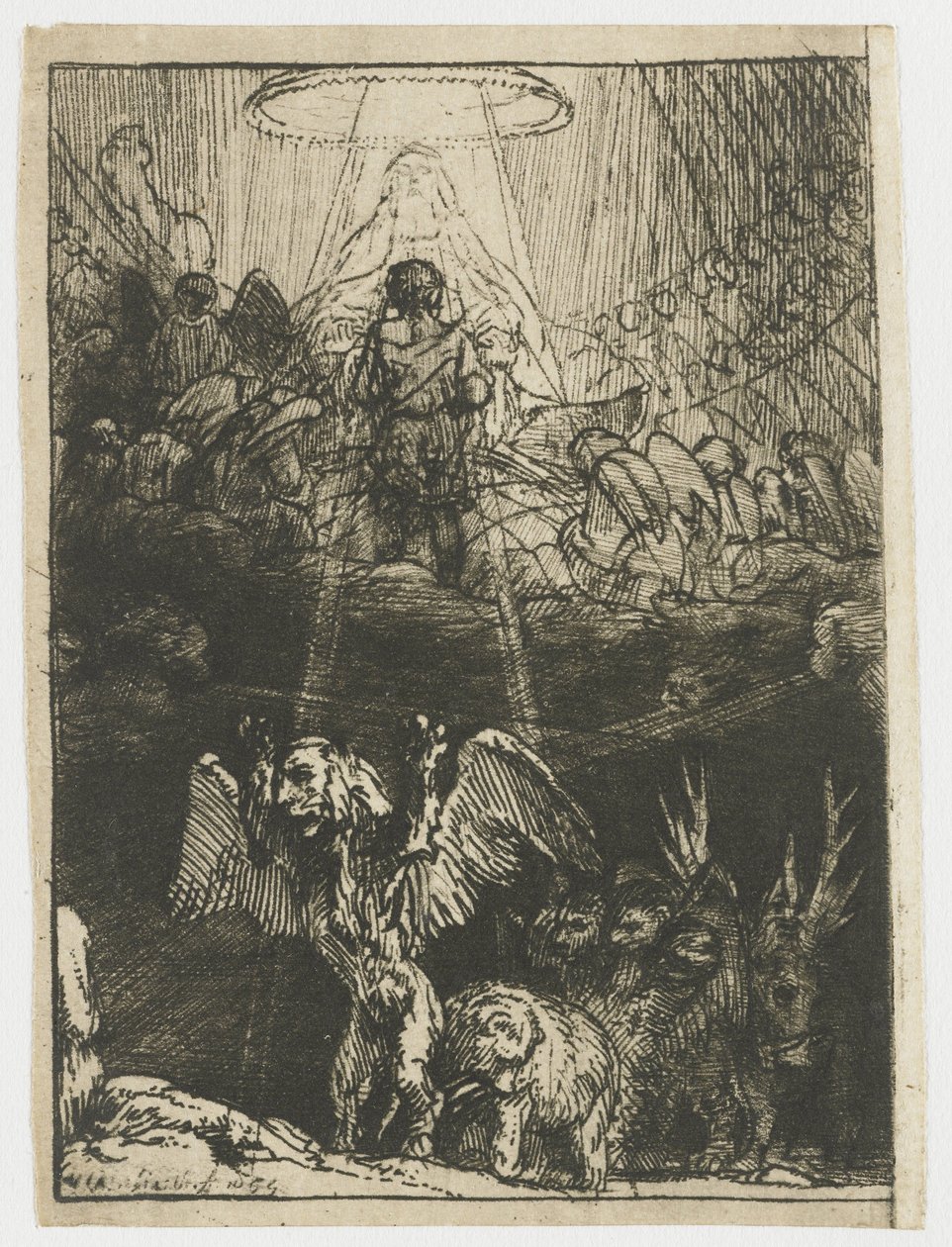 Wizja Daniela o czterech bestiach autorstwa Rembrandt van Rijn