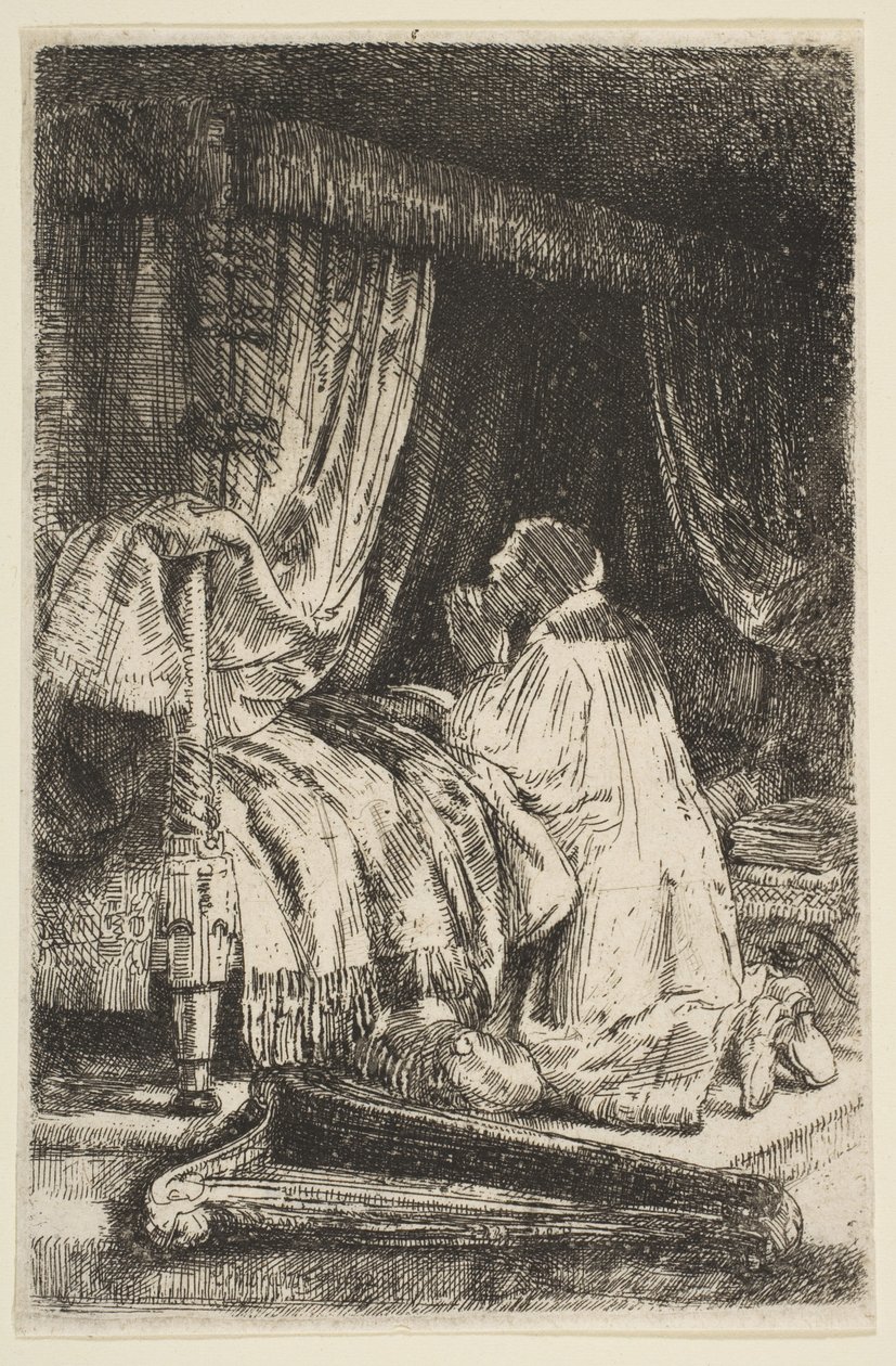 Dawid w modlitwie, 1652. autorstwa Rembrandt van Rijn