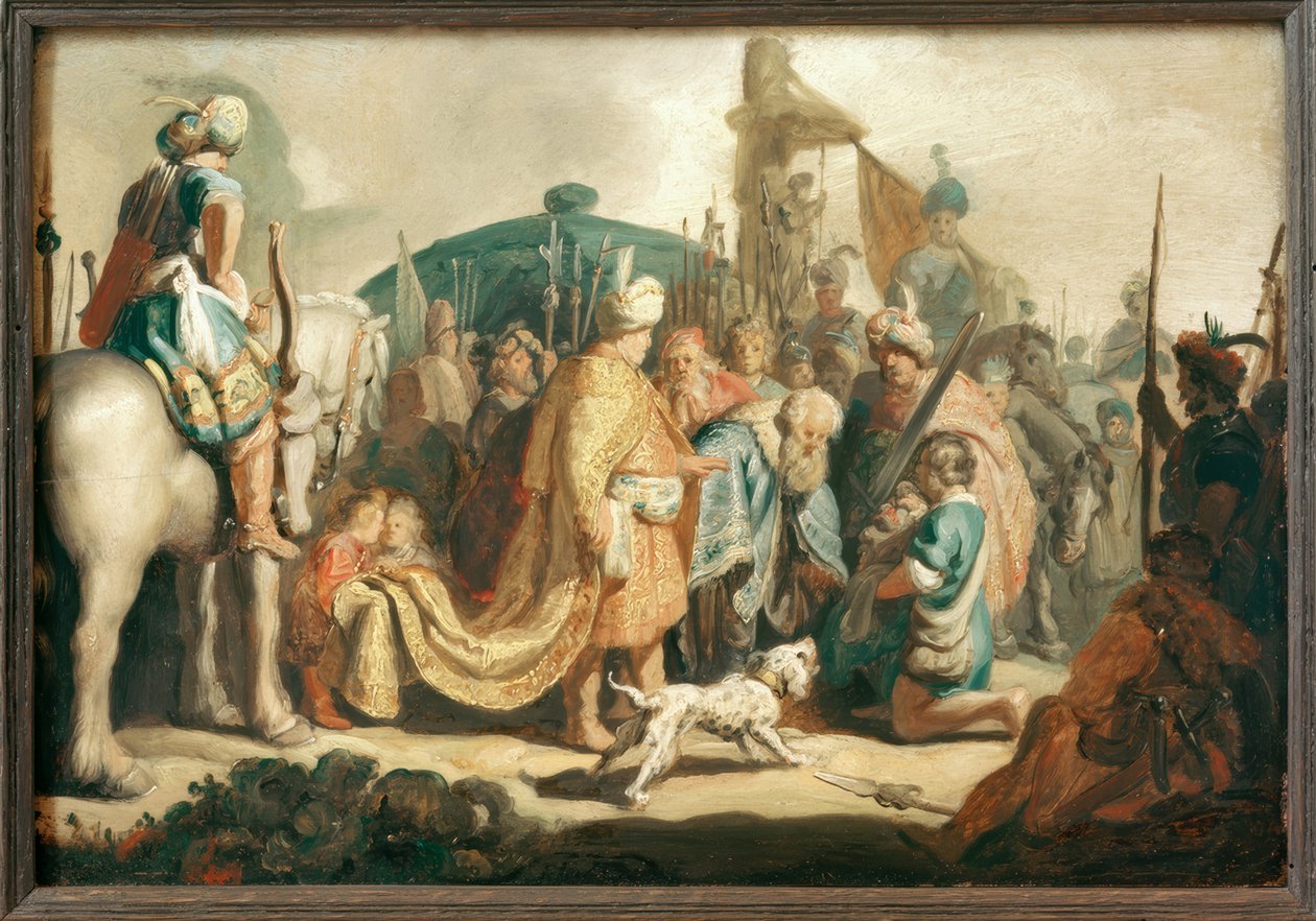 Dawid klęka przed Saulem z głową Goliata autorstwa Rembrandt van Rijn