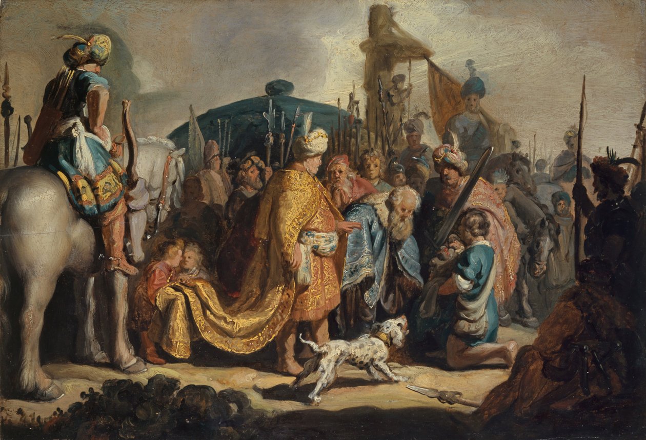 Dawid z głową Goliata przed Saulem, 1627. autorstwa Rembrandt van Rijn