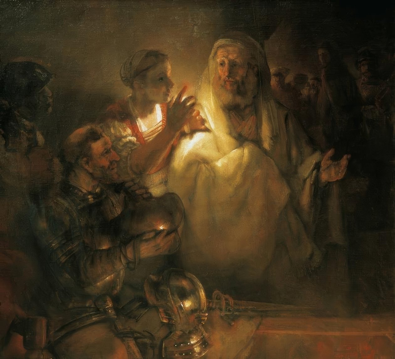 Apostoł Piotr zapiera się Chrystusa autorstwa Rembrandt van Rijn