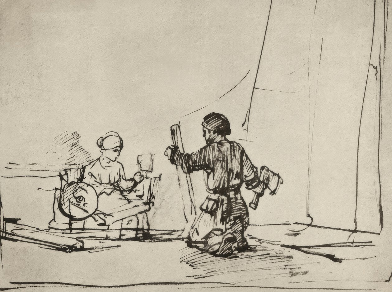 Święta Rodzina w warsztacie autorstwa Rembrandt van Rijn
