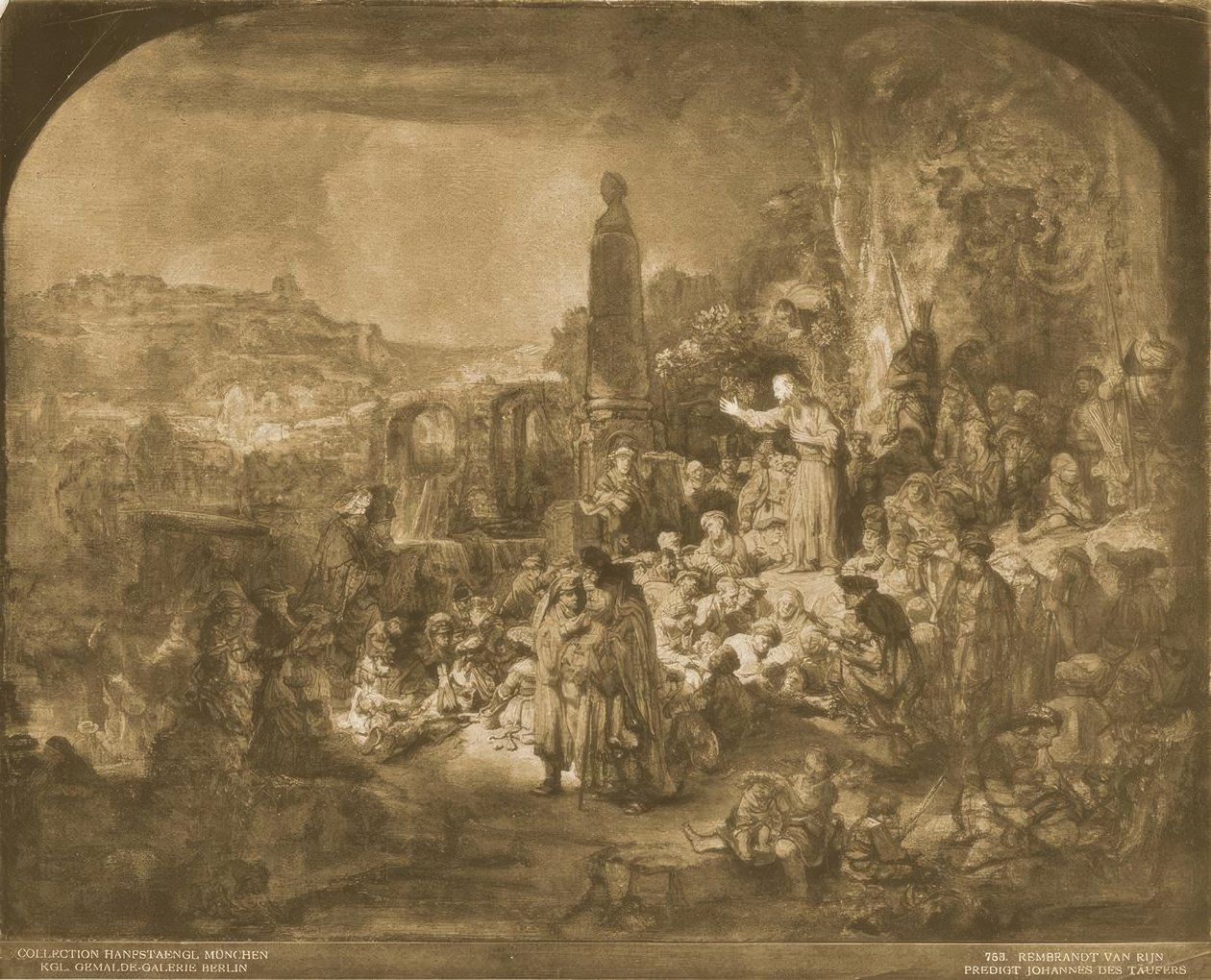 Kazanie Jana Chrzciciela autorstwa Rembrandt van Rijn