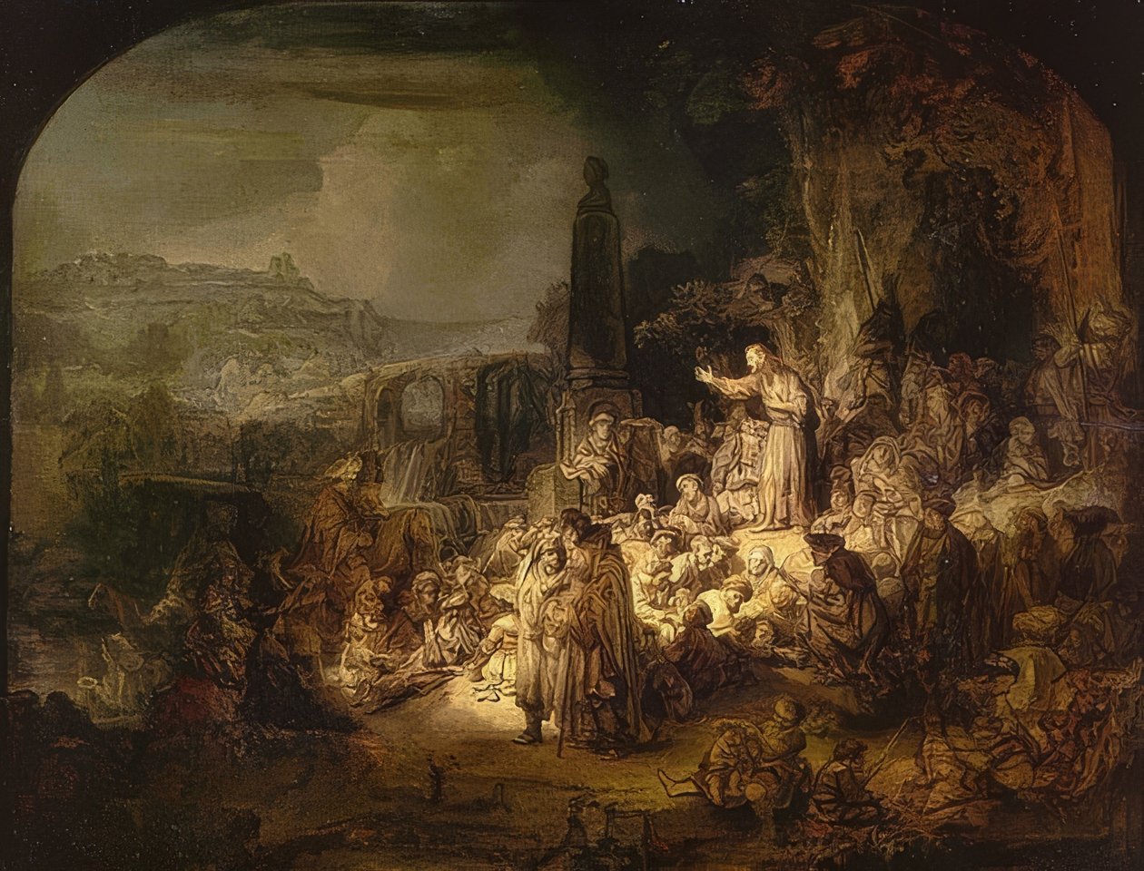 Kazanie Jana Chrzciciela. 1634/35 autorstwa Rembrandt van Rijn