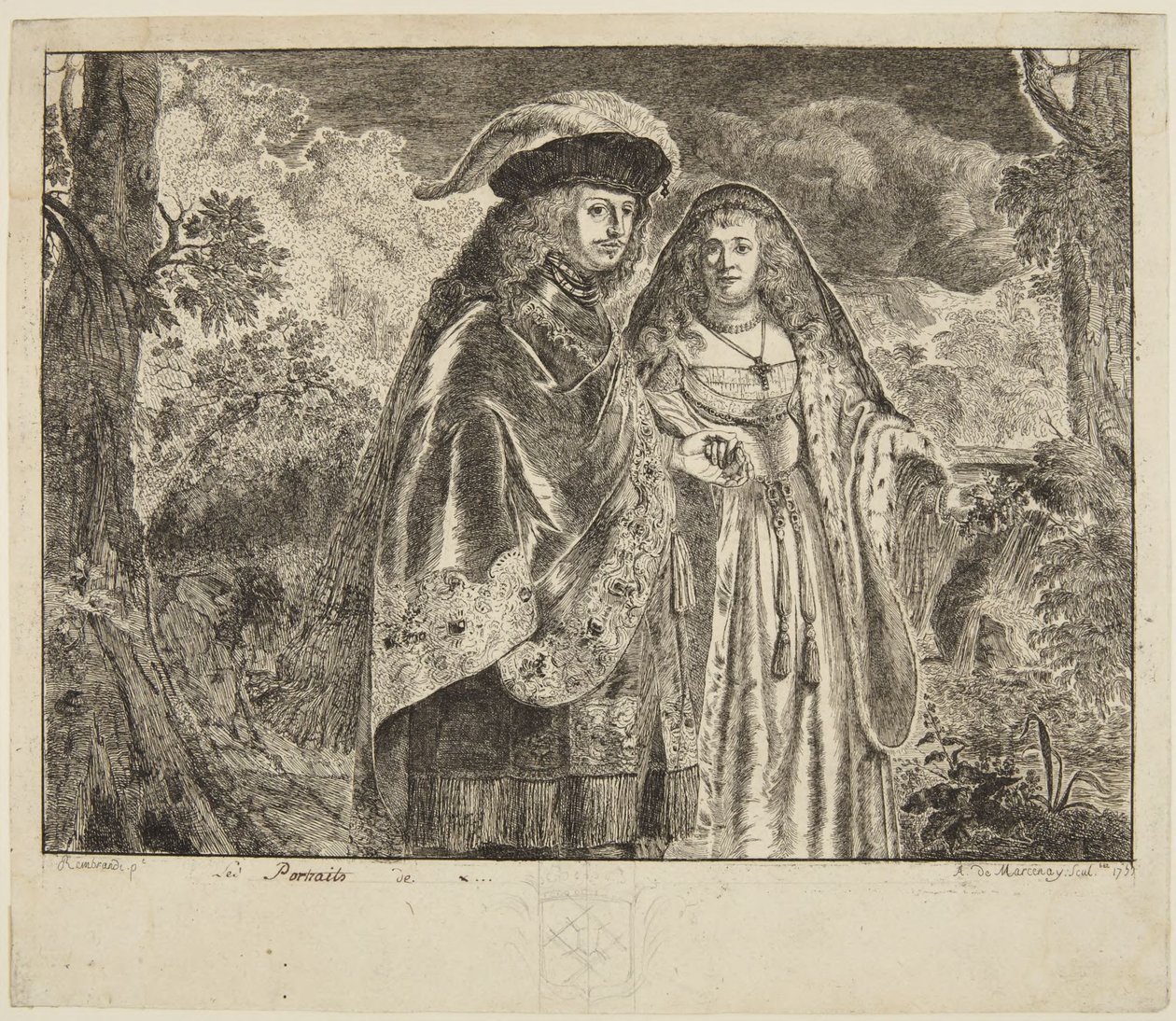 Zwany „Mężczyzną z białym piórem” autorstwa Rembrandt van Rijn
