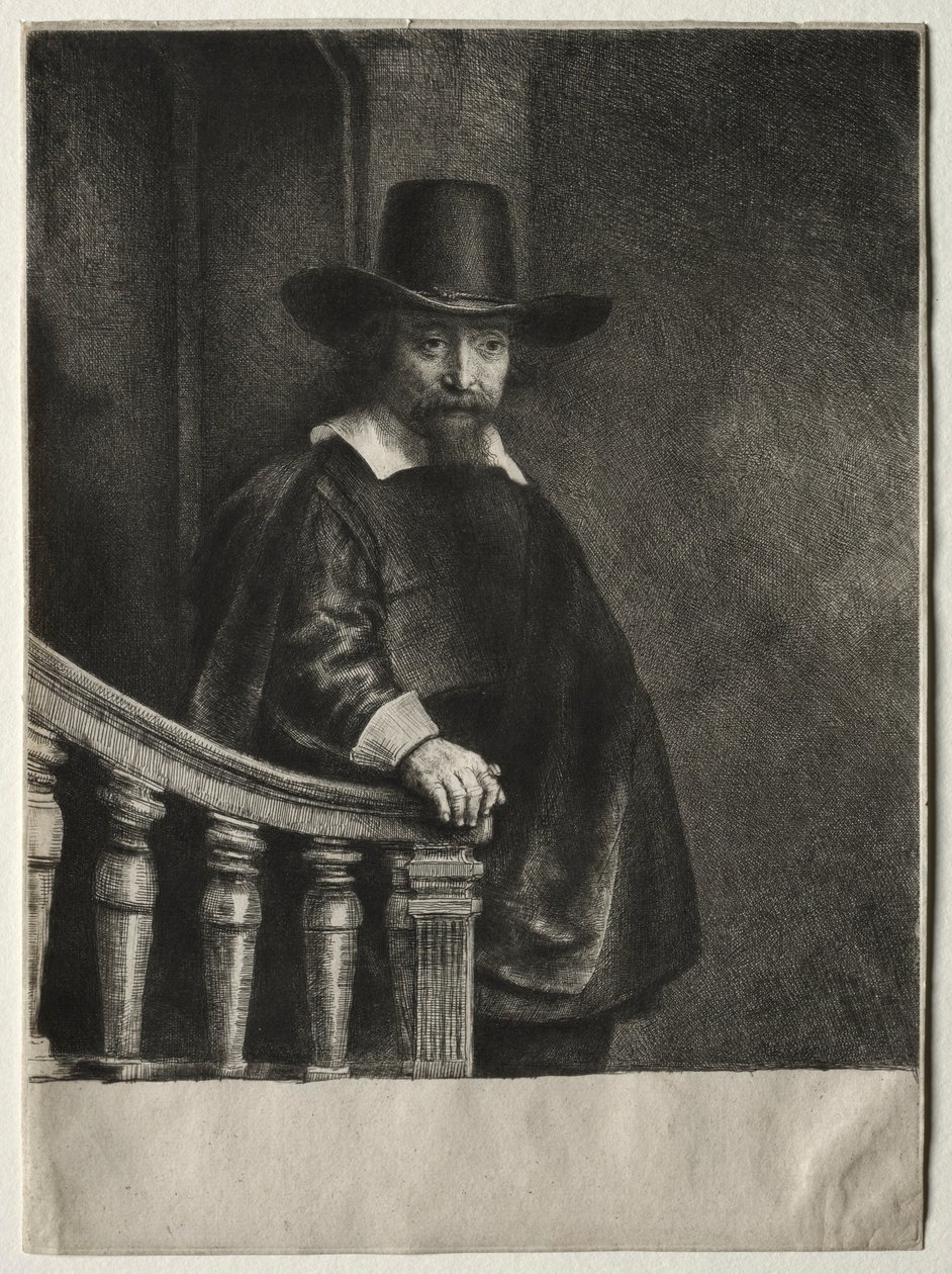 Efraim Bonus, lekarz żydowski, 1647. autorstwa Rembrandt van Rijn