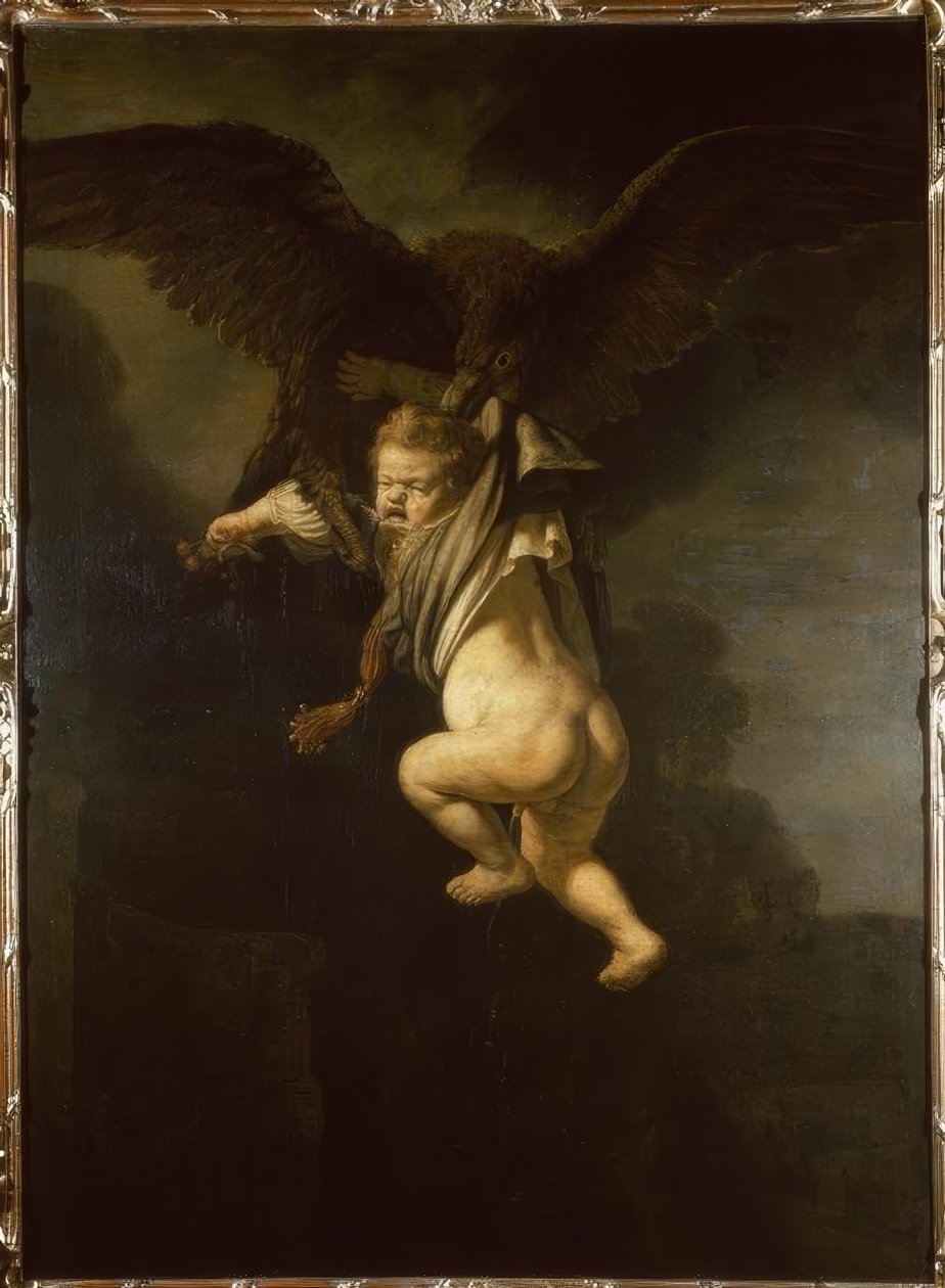 Ganymede w szponach orła autorstwa Rembrandt van Rijn