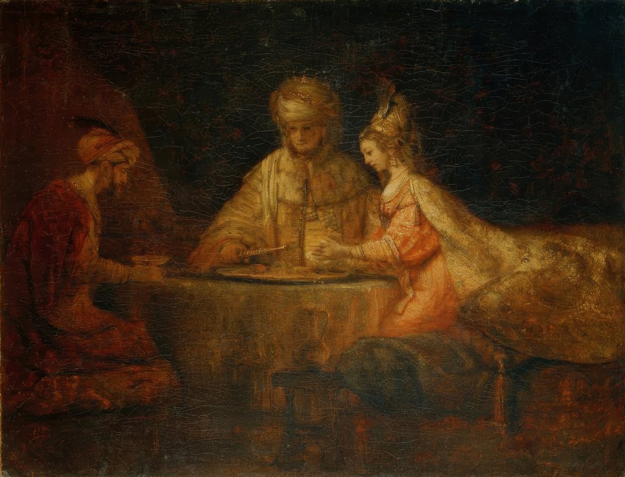 Bankiet Estery z Ahasverem i Haman autorstwa Rembrandt van Rijn