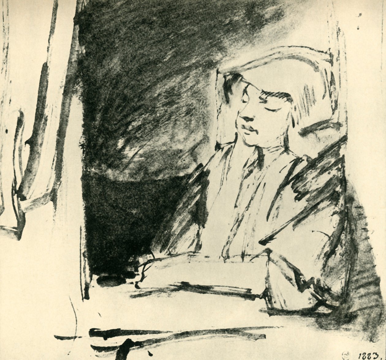 Dziewczyna śpiąca w oknie, c1655, 1943. autorstwa Rembrandt van Rijn