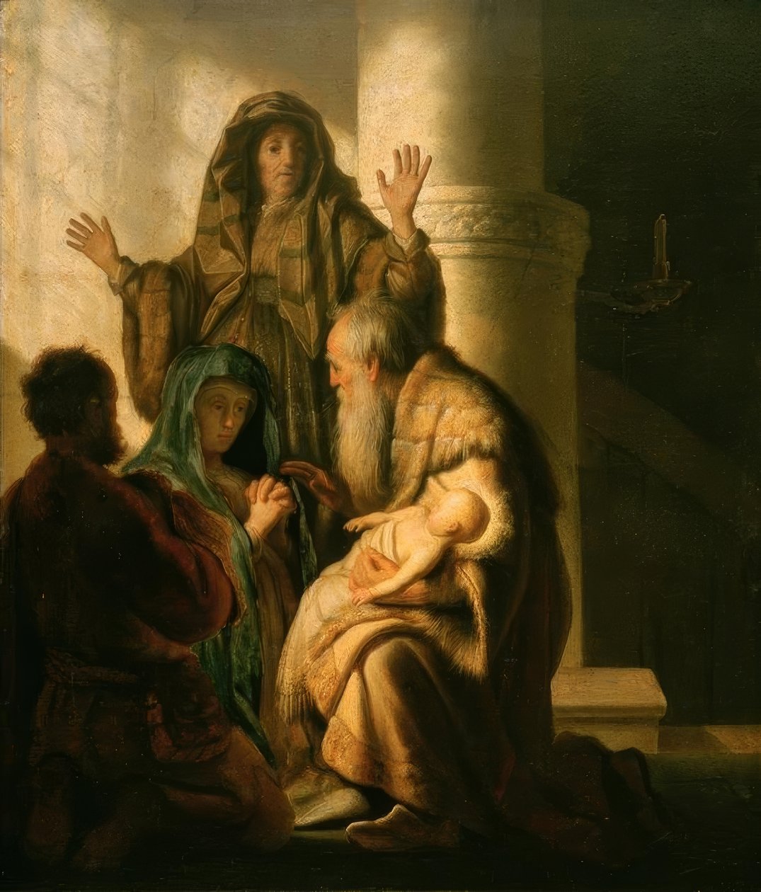Hanna i Symeon w świątyni autorstwa Rembrandt van Rijn